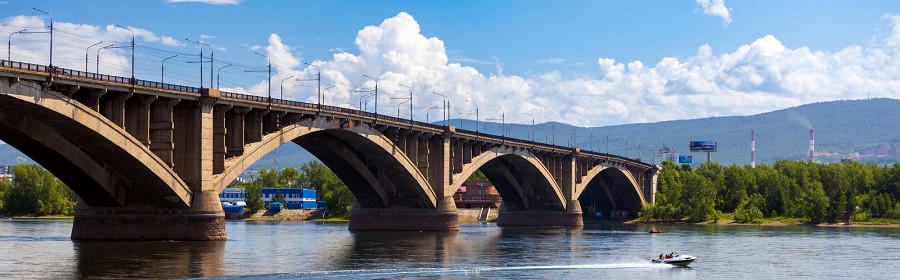 Красноярск, мост, лето