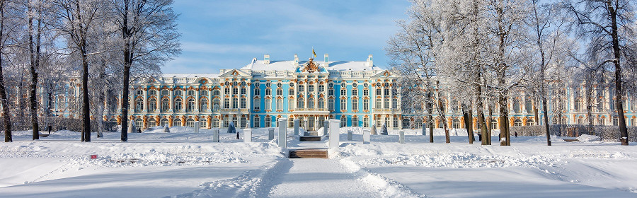 Екатерининский дворец и парк зимой, Царское Село (Пушкин), Санкт-Петербург