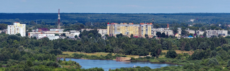 Вид на город Бор