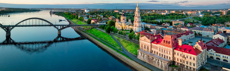 Вечерняя панорама Рыбинска