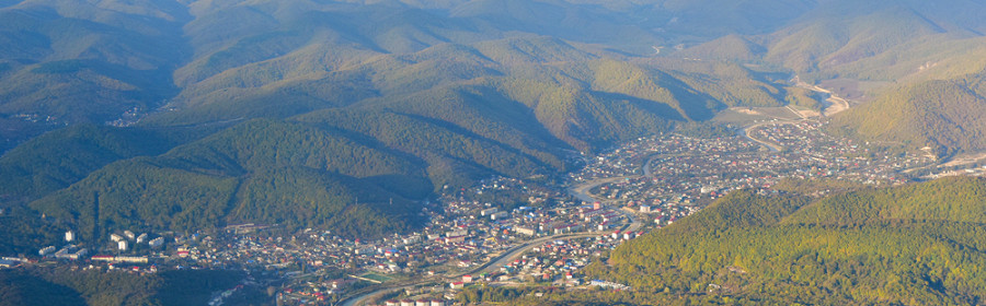 Новомихайловский, вид сверху