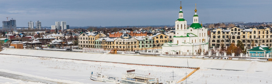 Тюмень в зимний день