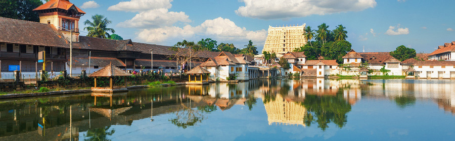 Храм Шри Padmanabhaswamy в Trivandrum Керала, Индия