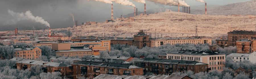 Вид на Магнитогорск зимой