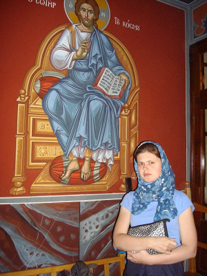 В храме монастыря