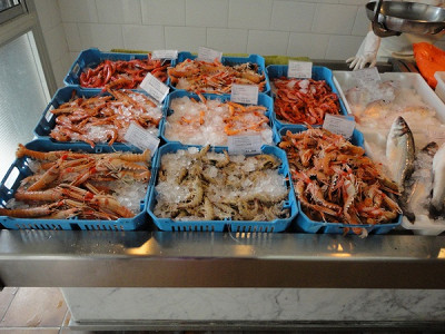 Свежие морепродукты