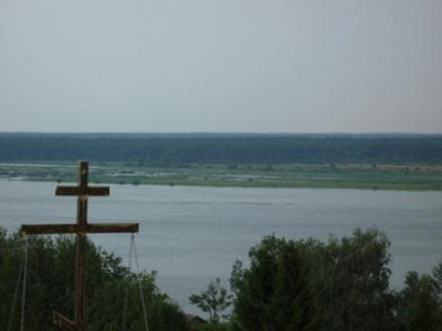 Вид на Волгу с колокольни.