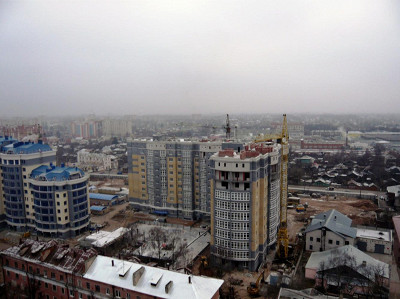 Вид на город с высоты птичьего полета
