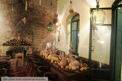 Decoration of restarant Milos Crete 