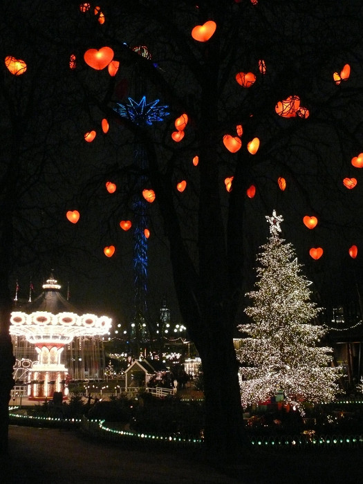 Рождество в парке Тиволи, Копенгаген, Дания