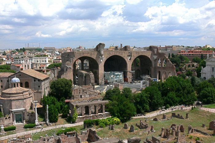 Вид на Палатин в Риме