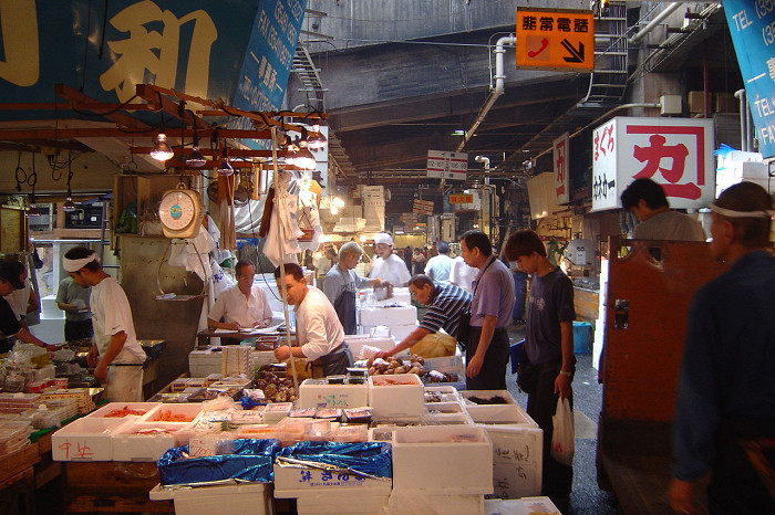 Рыбный рынок Цукидзи, Токио