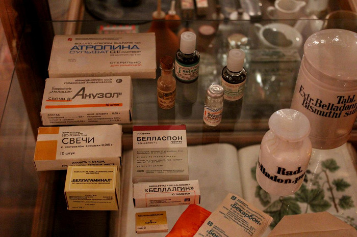 Коллекция медикаментов музея фармации в Риге
