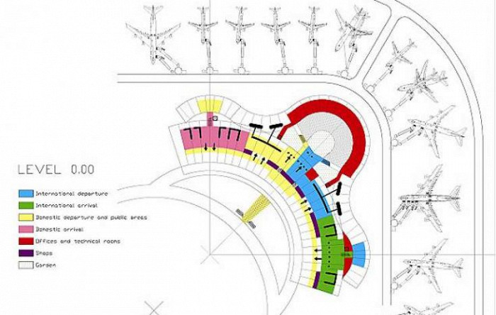 Схема терминала аэропорта Даболим, Гоа
