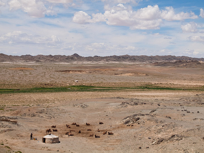Юрта в пустыне Гоби, Монголия