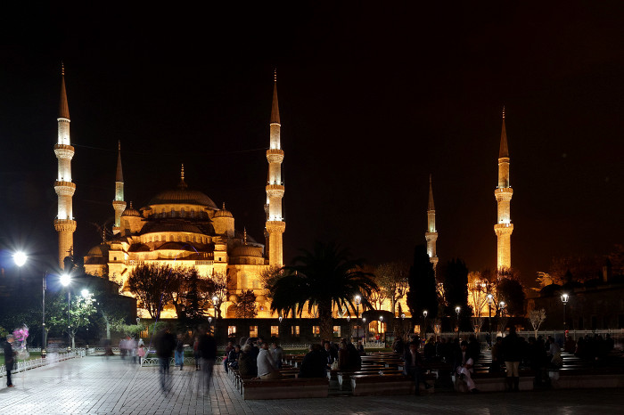 Голубая мечеть ночью, Стамбул
