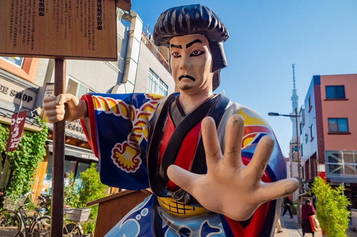 Статуя актера кабуки, Япония