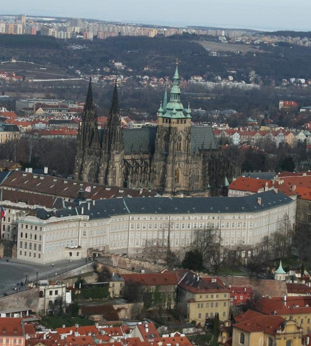 Вид на собор св. Витта, Прага