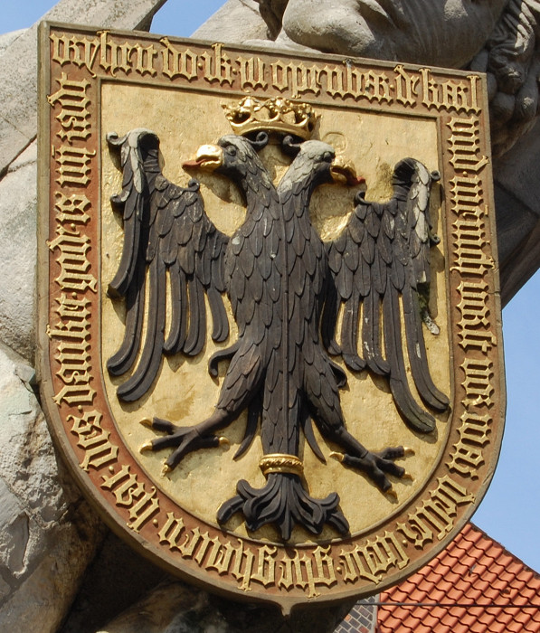 Бременский Роланд, герб на щите