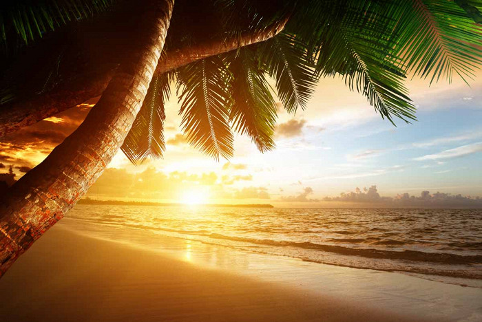 Восход солнца на Карибском пляже, Доминикана
