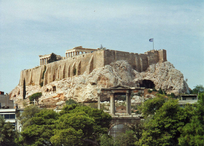 Вид на Афинский Акрополь