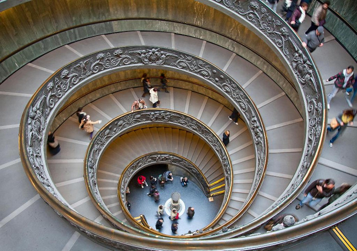Двойная винтовая лестница в Ватикане 