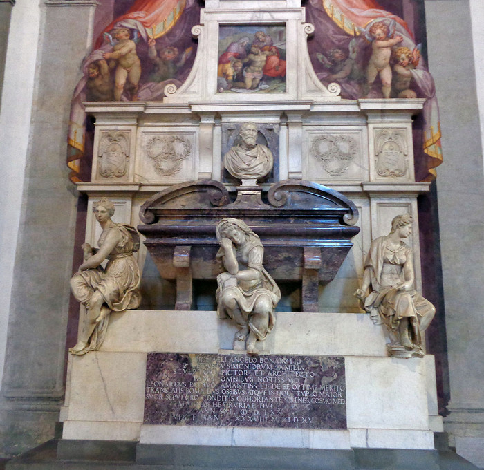 Базилика Санта-Кроче, гробница Микеланджело Буонарроти