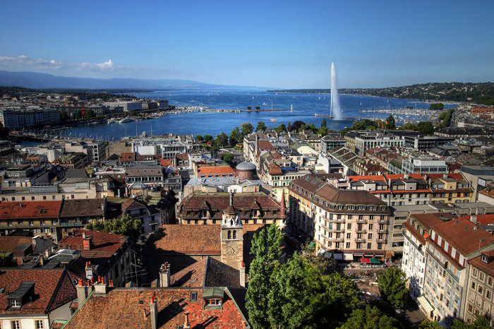 Вид на Женеву, Швейцария