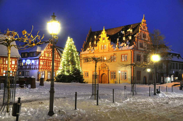 Рождество в Грос-Умштадте, Гессен, Германия