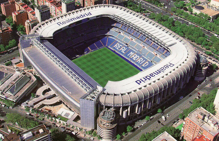 Стадион Сантьяго Бернабеу, вид с воздуха