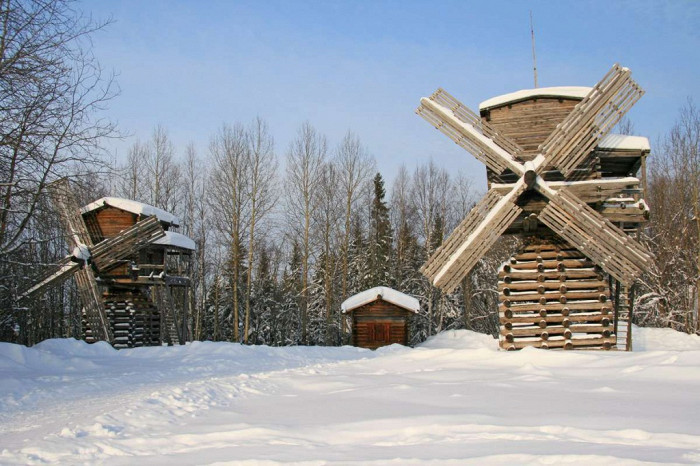 Малые Корелы зимой, Архангельская область