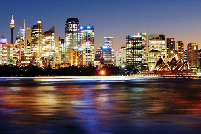 Вид на вечерний Сидней