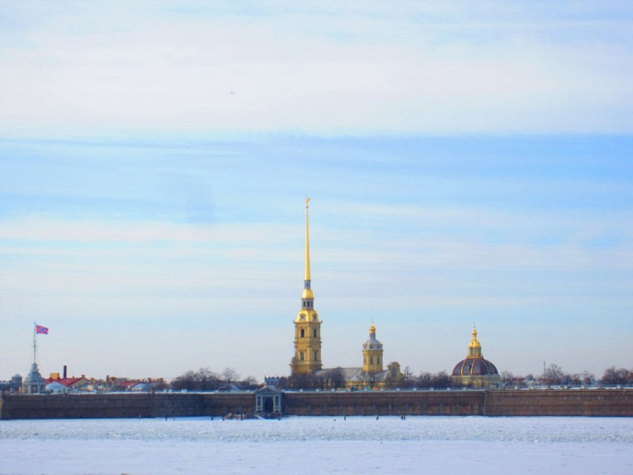 Петропавловская крепость зимой, Санкт-Петербург