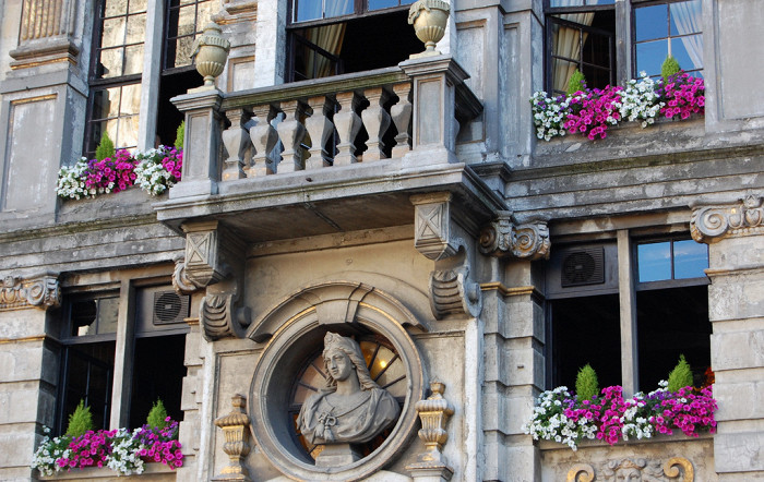 Романтичный балкон, Гранд-Плас, Брюссель