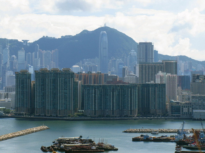 Вид на пик Виктория в Гонконге