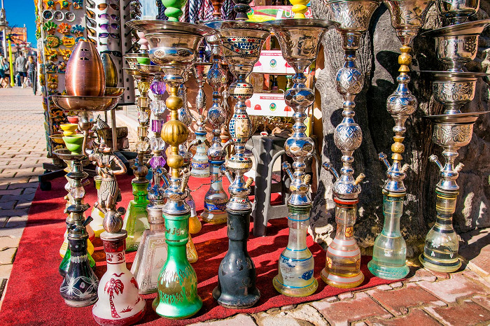 Кальяны в сувенирном магазине в Хургаде