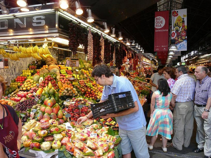 Рынок Бокериа в Барселоне, Испания