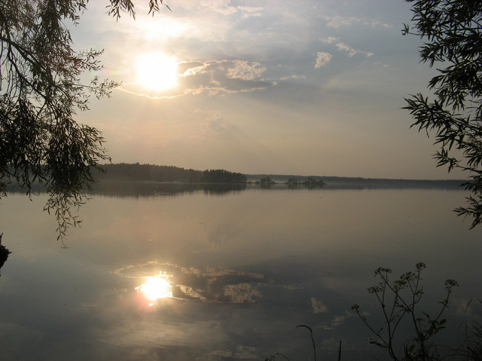 Закат на Валдайском озере