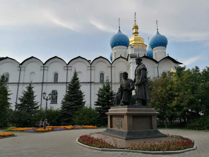 Вид на Благовещенский собор Казанского кремля, Россия