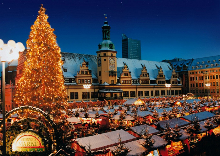 Рождественский рынок в Лейпциге