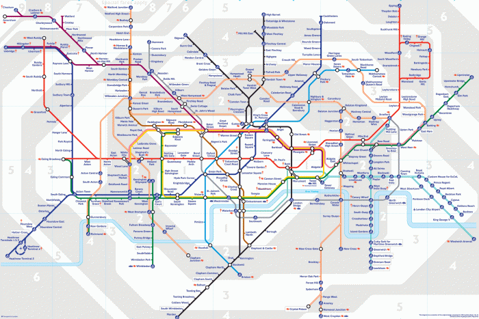 Схема метро Лондона