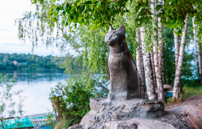 Памятник кошке в Плёсе