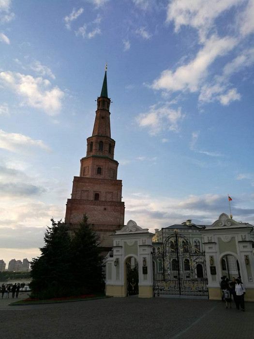 Вид на башню Сююмбике в Казани, Россия
