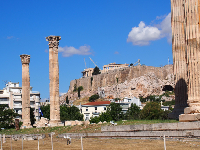 Одинокие колонны, Храм Зевса Олимпийского, Афины