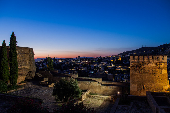 Вид с башни дворца Альгамбра, Гранада