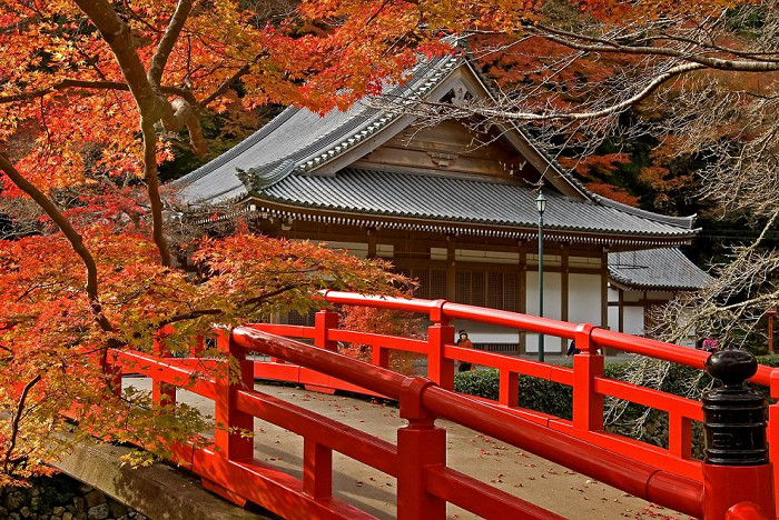 Прекрасный храм осенью, Япония