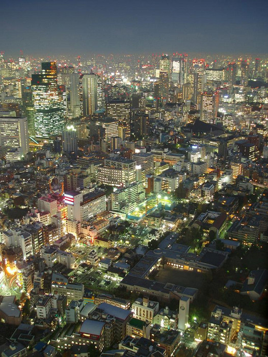 Панорама вечернего Токио