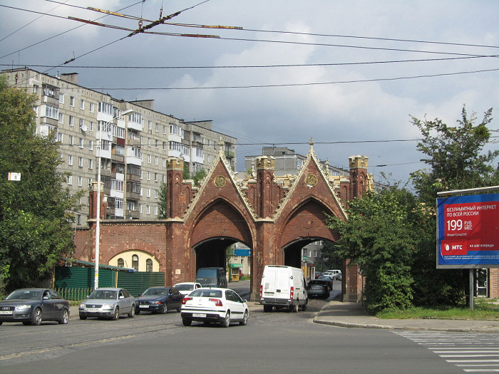 Вид на Бранденбургские ворота, Калининград