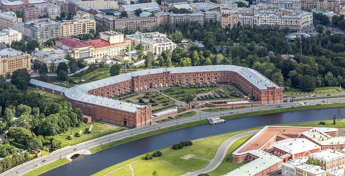 Военно-исторический музей артиллерии в Санкт-Петербурге, вид с воздуха