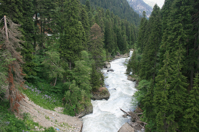 Водопад чертова мельница домбай фото